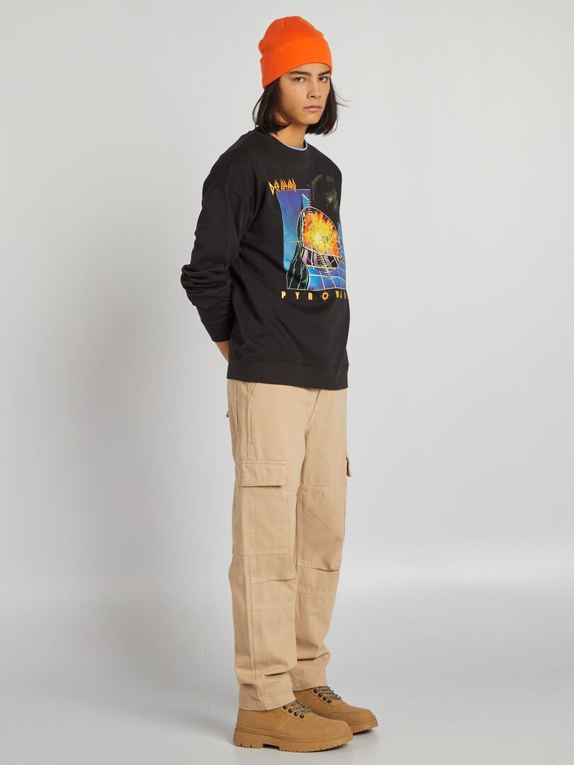 Def Leppard Fleece Sweatshirt - Zwart