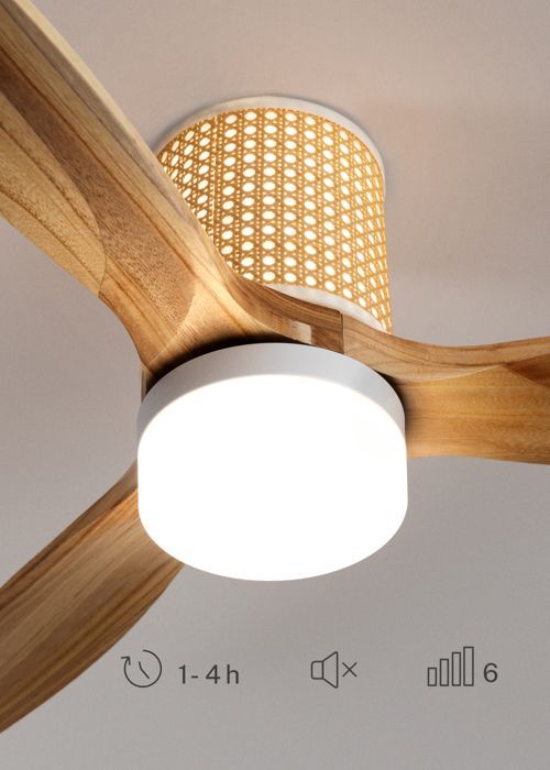 Ventilatore da soffitto - Create - Con luce - Silenzioso - Ø132 cm - LED
