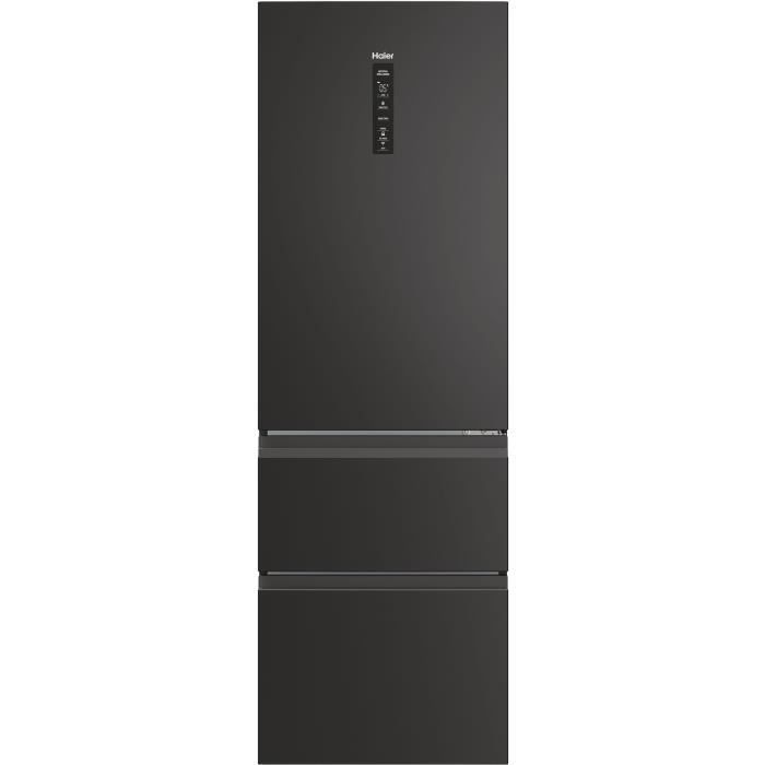 Combi refrigerator - HAIER - 3D 60 Series 5 HTW5618ENPT - Energy Class E - 360 L - 185 x 59.5 x 66.7 cm - Black