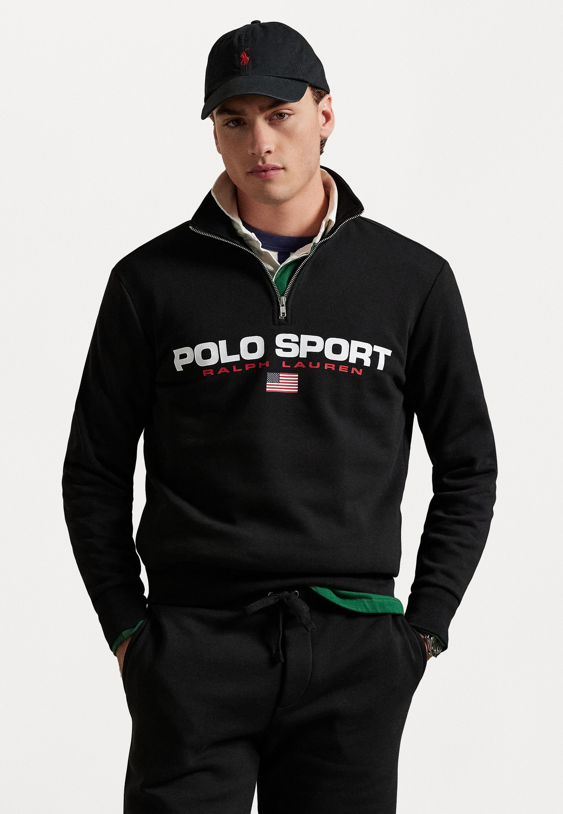 Felpa Polo Ralph Lauren POLO SPORT FLEECE - Felpa - nero/bianco