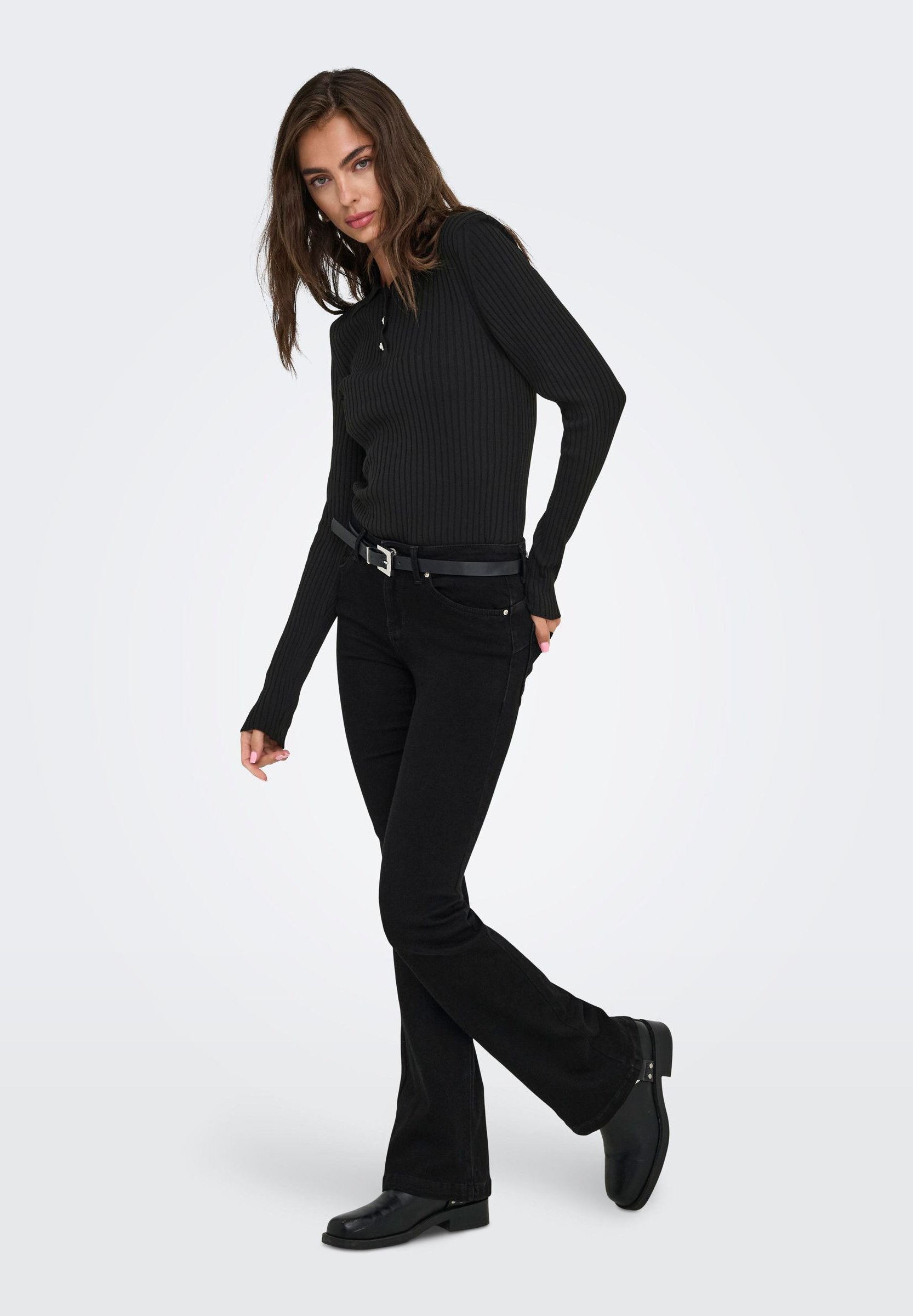ONLY ONLELISA - Top met lange mouwen - zwart