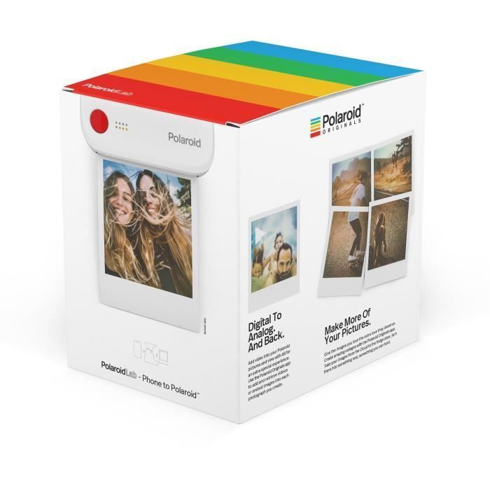 Polaroid Lab - Imprimante photo instantanée - Réalité augmentée - Collage - Blanc