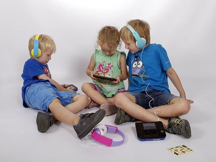 Auriculares infantiles JVC HA-KD7-PE Tinyphone rosas y morados