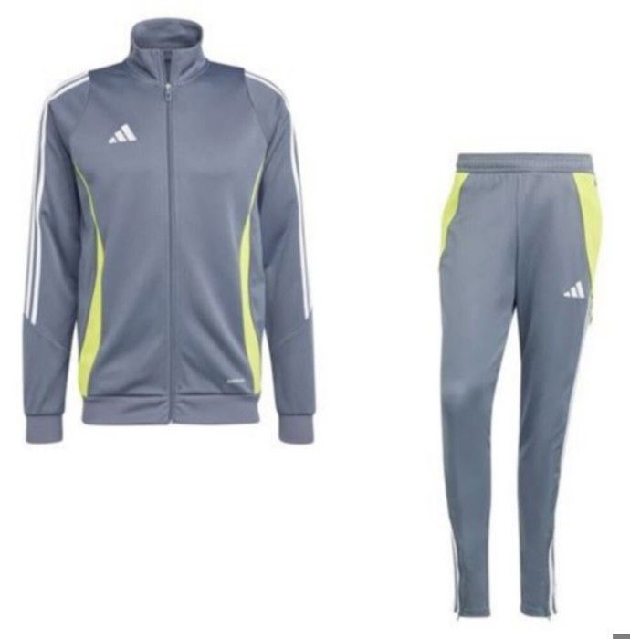 Chándal para hombre - Adidas - Aerodry - Gris - Transpirable - Manga larga