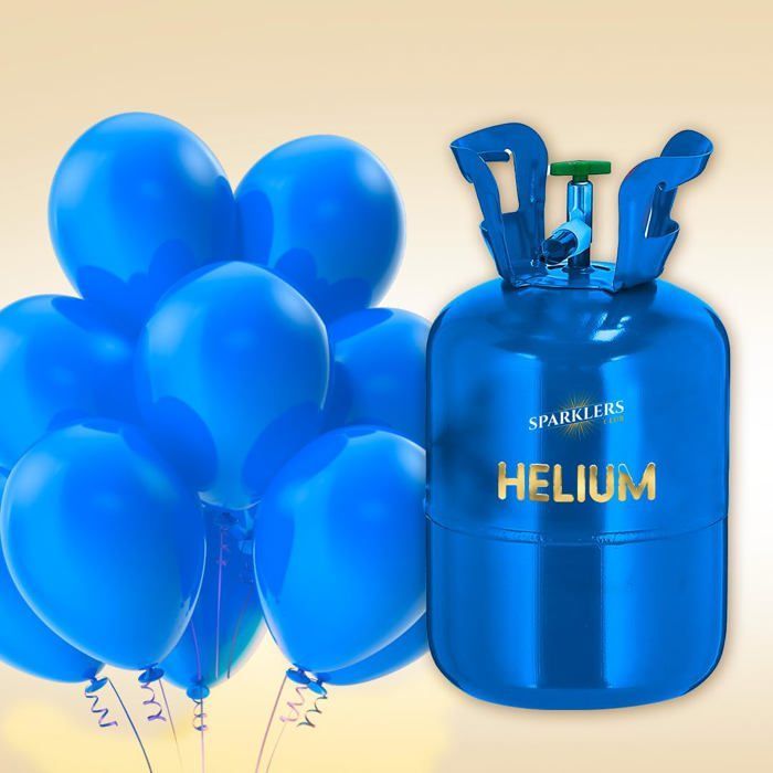 Inflation station for 30 helium balloons (99.9% gas) - Recyclable disposable cylinder, 0.20m³ capacity. Ideal for 30 balloons.