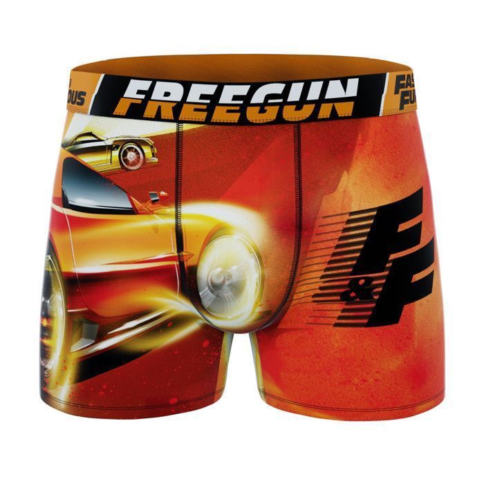 Calzoncillos bóxer Freegun para hombre, modelo Fast and Furious, ropa interior masculina - Rojo (Paquete de 4)