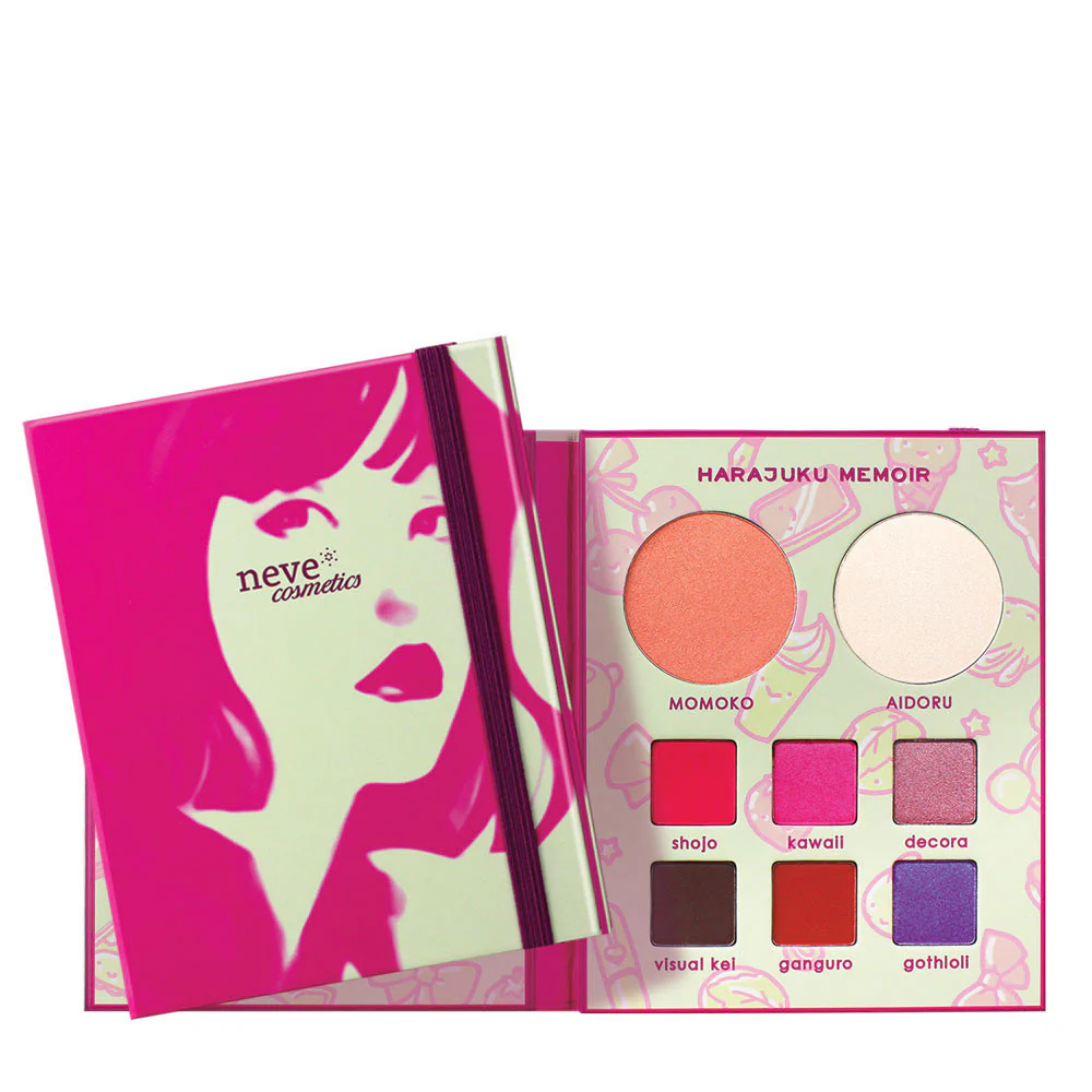 Incarnato Harajuku Memoir Artdiary Palette - Palette viso, Cipria compatta, Fard compatto, Sublimatori e Illuminanti, Ombretto compatto, Palette occhi