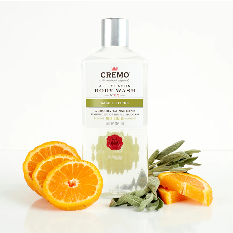 Gel de Banho de Limpeza Corporal Cremo Sálvia e Cítricos