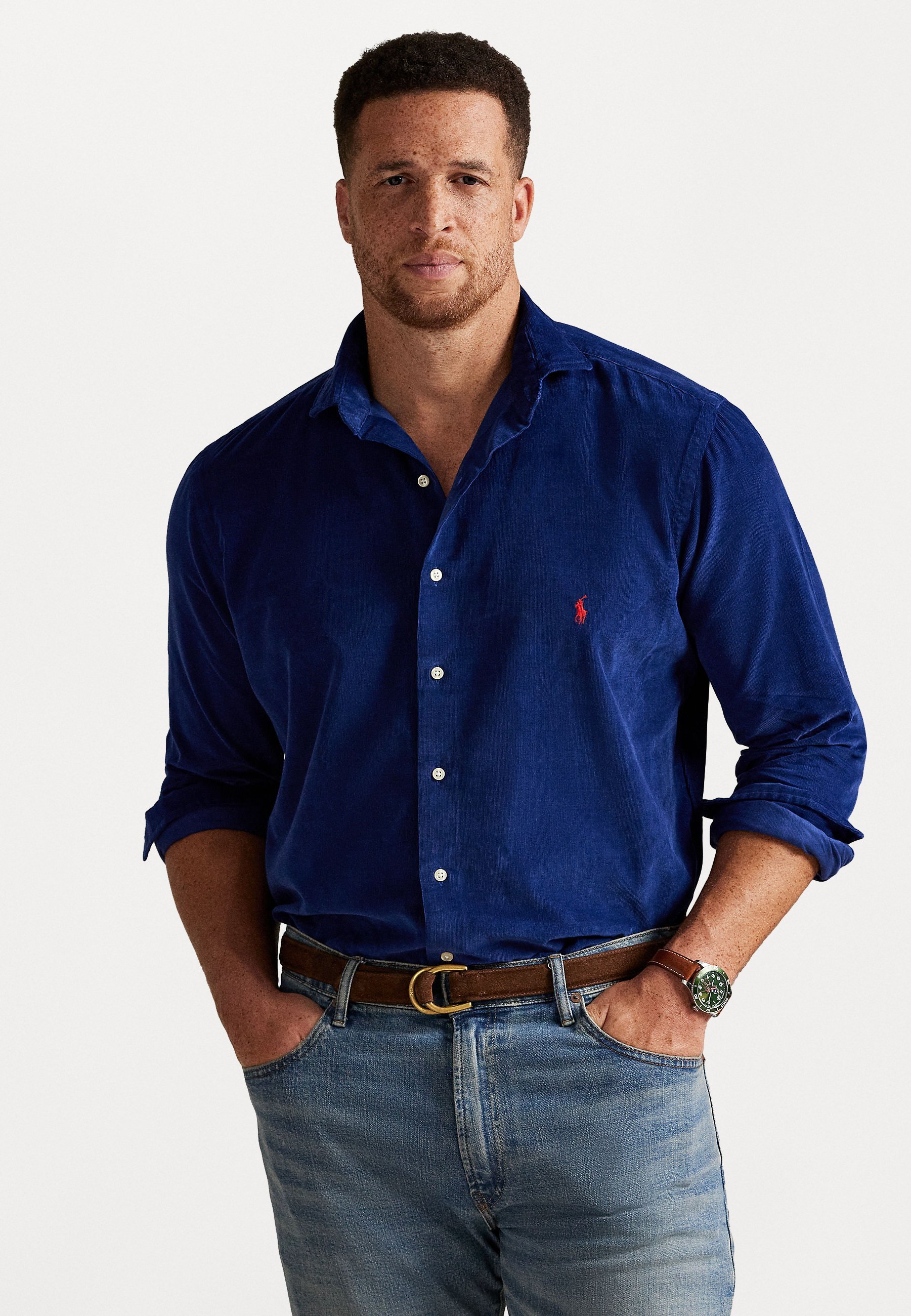 Polo Ralph Lauren Big & Tall CAMICIA IN VELLUTO A CORDONE A NUCLEI FINE-WALE - Camicia - acqua dolce