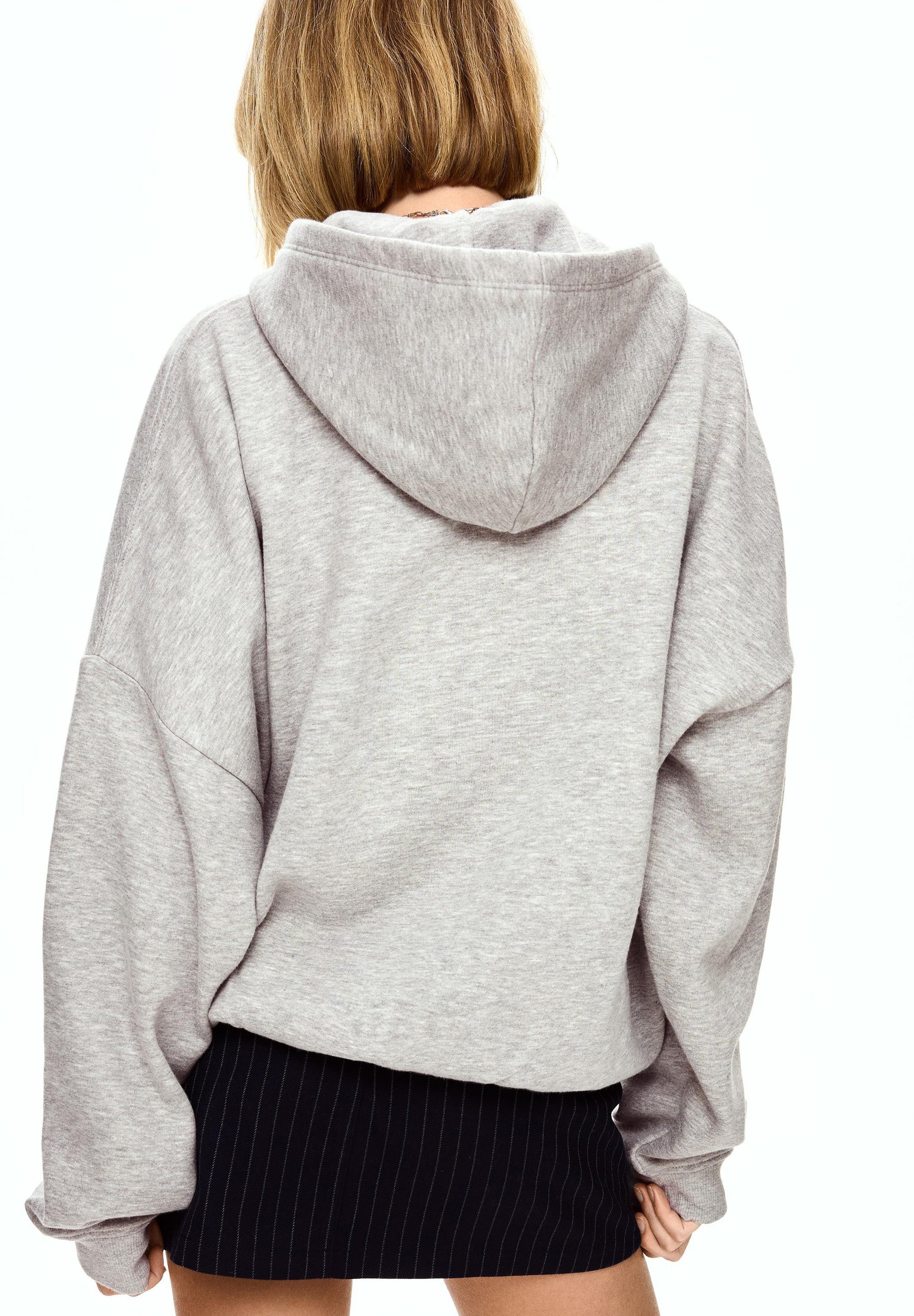 Sweat à capuche Bershka - gris