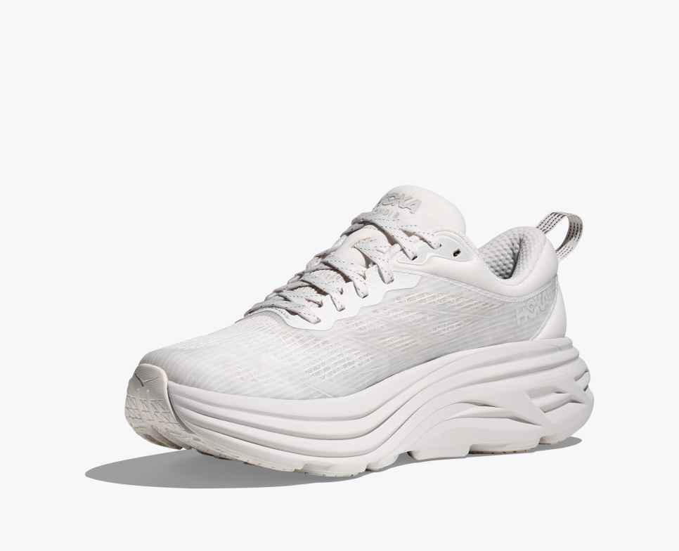 HOKA Stealth/Tech Bondi 8 Caged White / Cosmic Grey