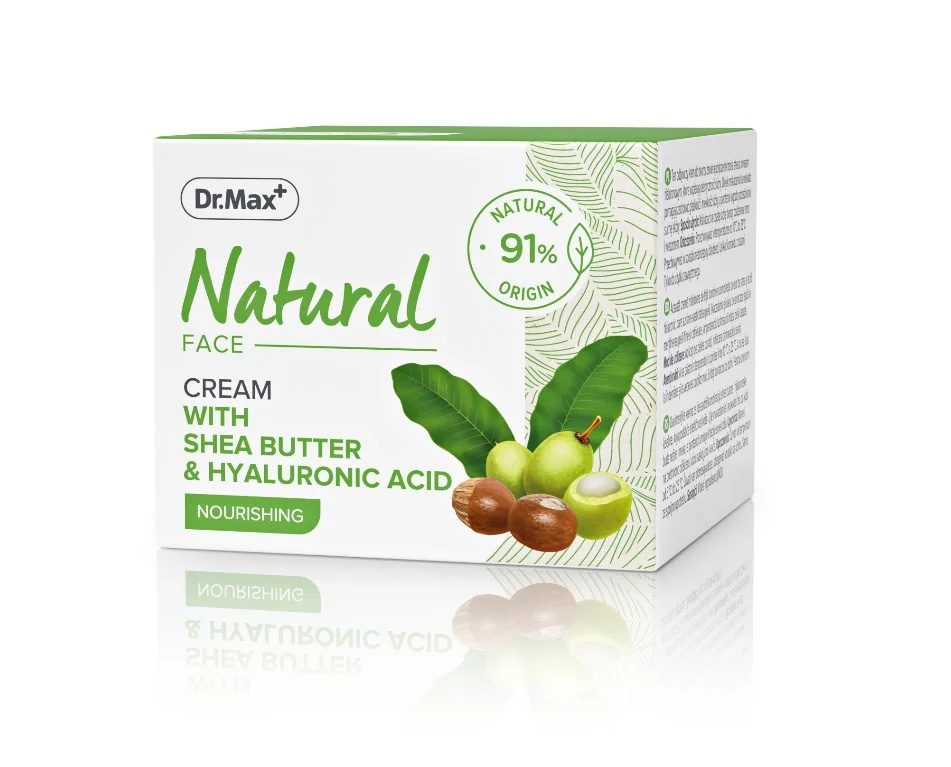 DR. MAX Dr.Max Natürliche Creme mit Sheabutter und Hyaluronsäure 50 ml Hautcreme mit Sheabutter und Hyaluronsäure