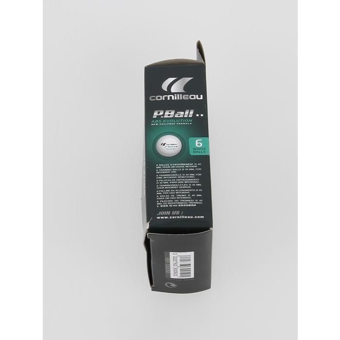 Balle de tennis de table - CORNILLEAU - P-ball abs evolution 2 - Lot de 6 - Utilisation intérieure - Synthétique