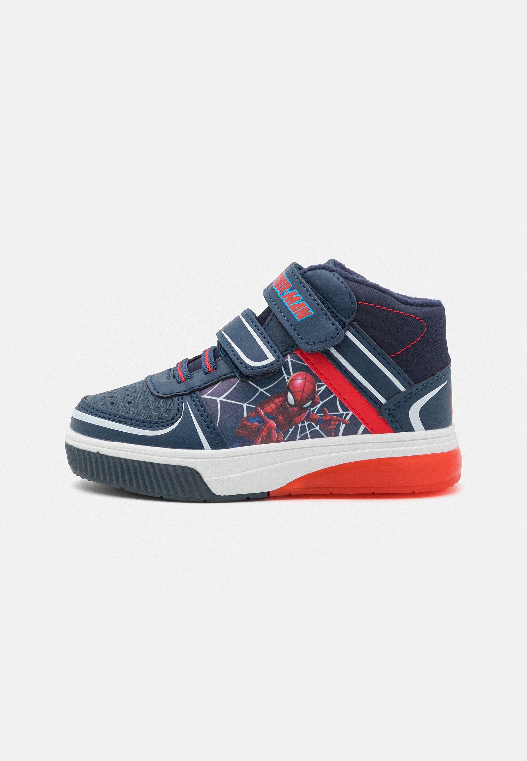 Friboo SPIDERMAN BLINKING OUTSOLE - Vysoké tenisky - tmavě modrá