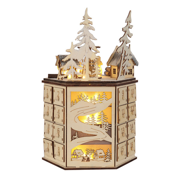 Livingandhome LED-Drehspieluhr für Weihnachten