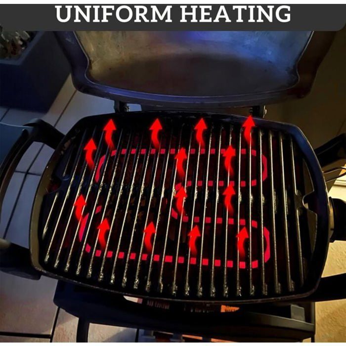 Electric BBQ Heater Compatible with Weber 66631 Weber Q140 Q1400, Replacement Heating Element for BBQs