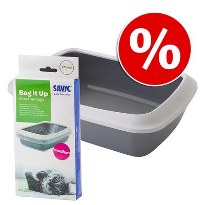 Savic Iriz kattebakke med beskyttende kant - 42 cm