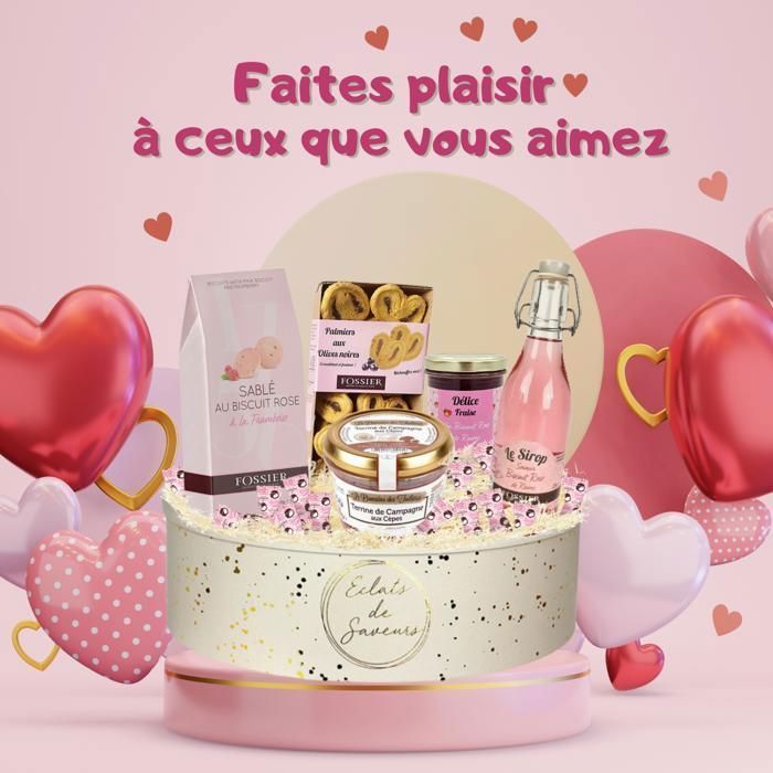 Coffret Cadeau Gourmand Fossier & Monbana | Biscuits, Confiture, Sirop, Guimauves, Terrine et Feuilletés | A Offrir à Noël