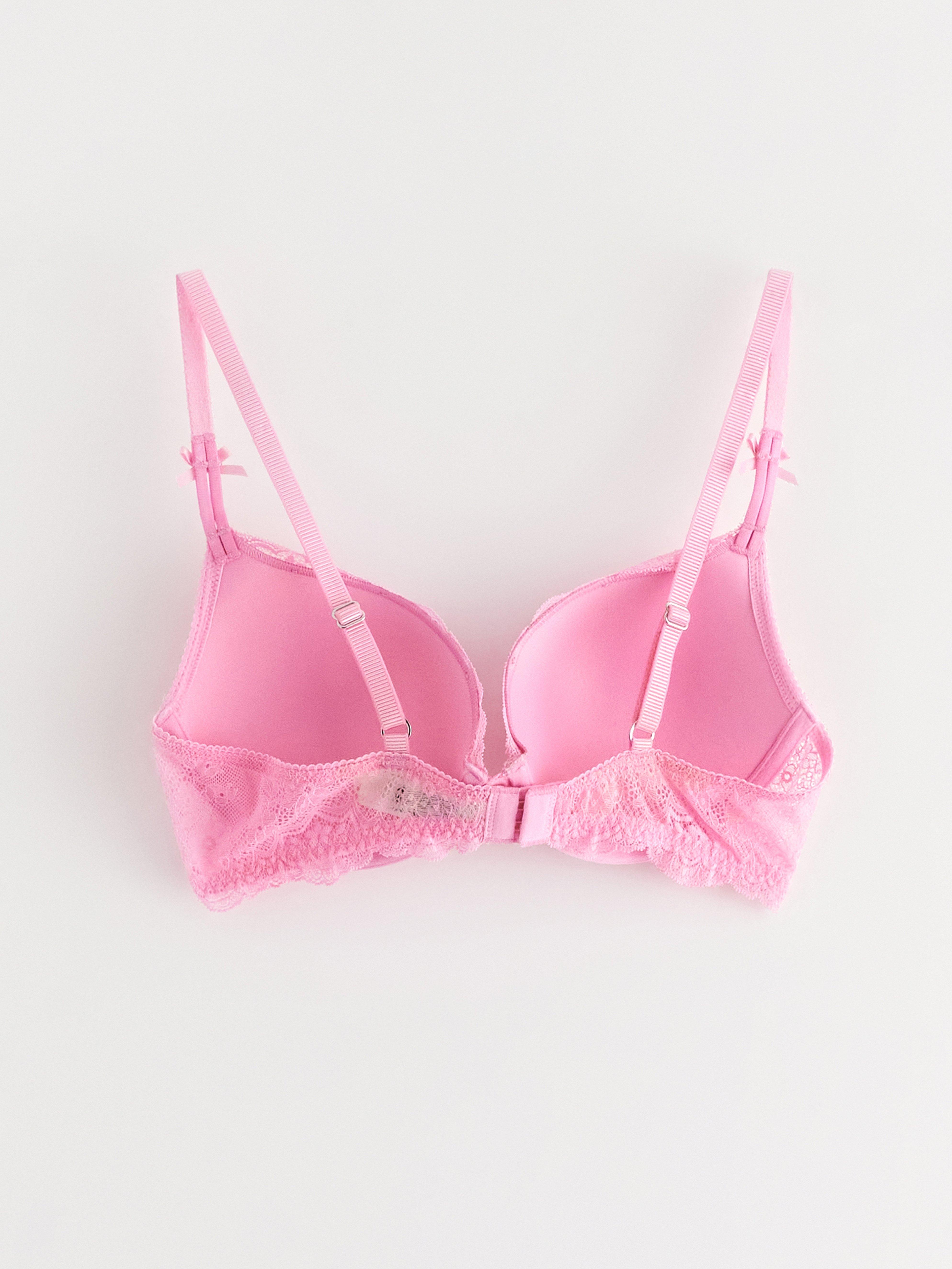 Malva push up-bh med spets rosa claro