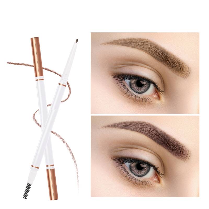Lápis de Sobrancelha à Prova d'Água, Natural, Longa Duração, Ultra Fino 1,5mm, Tinta para Sobrancelhas, Cosméticos, Cor Marrom, Maquiagem para Sobrancelhas