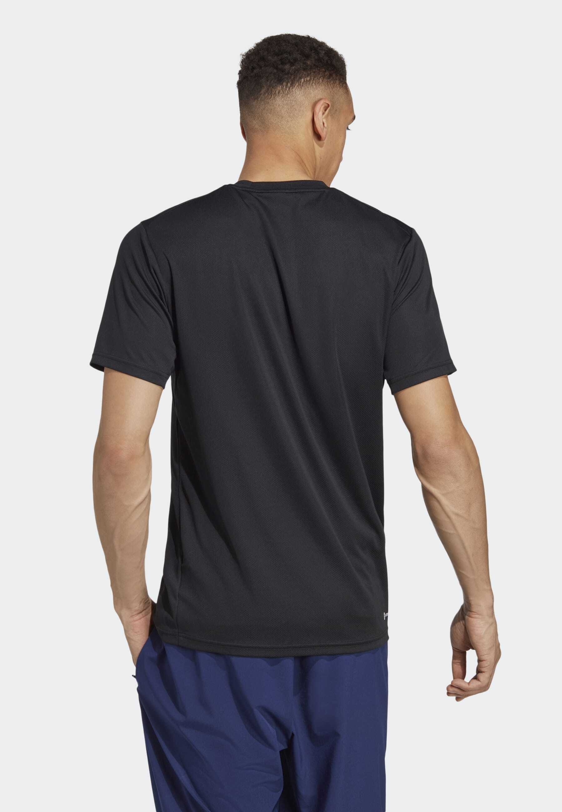 adidas Performance TRAIN ESSENTIALS T-SHIRT - Sport T-shirt - zwart wit