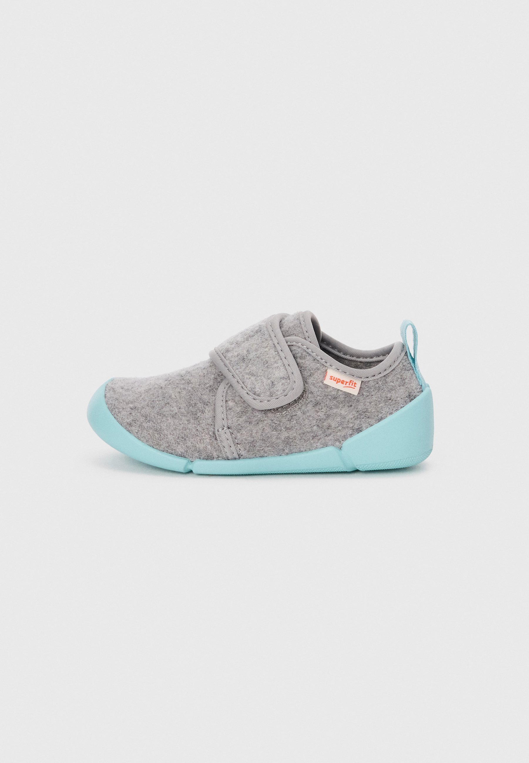 Superfit VENTI BAREFOOT UNISEX - Copati - sivi/svetlo zeleni