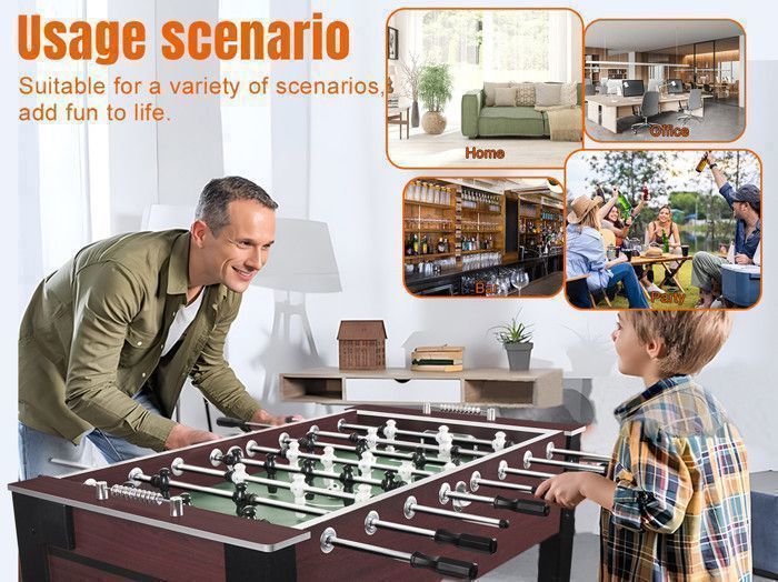 Foosball - Adult Foosball - Adjustable Cushion - With Cup Holder - Foosball Games - Indoor Game Table