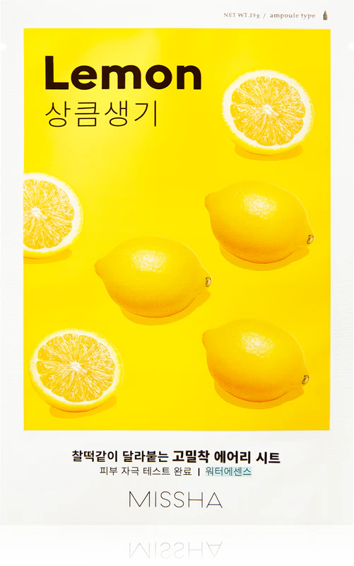 Missha Airy Fit Lemon verhelderend en revitaliserend sheetmasker