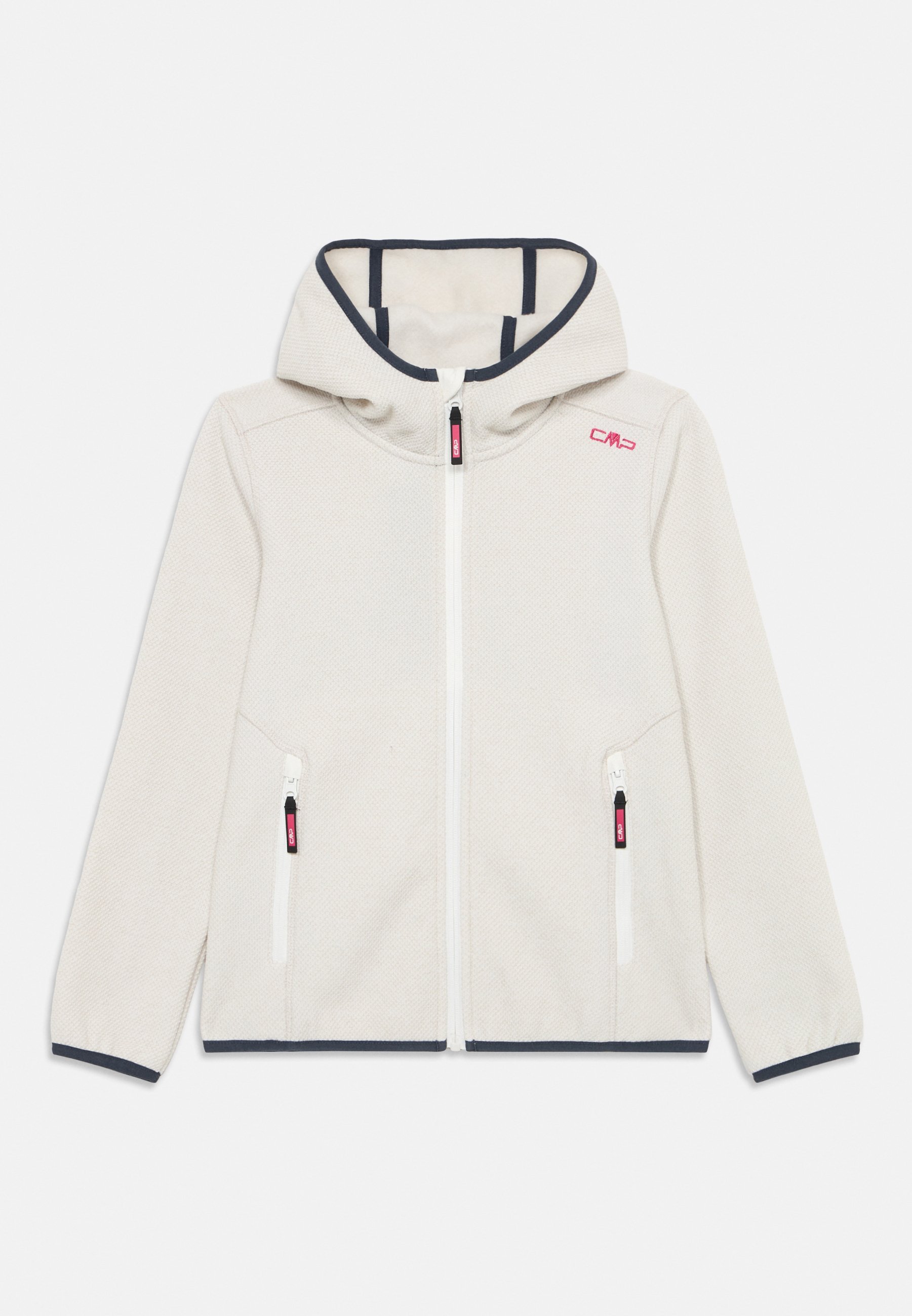 CMP KID G JACKET FIX HOOD UNISEX - Fleecejack - gebroken wit
