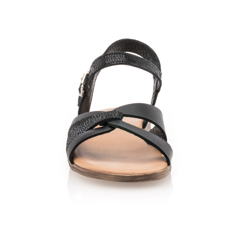 Svarte sandaler / sko med åpen tå til dame