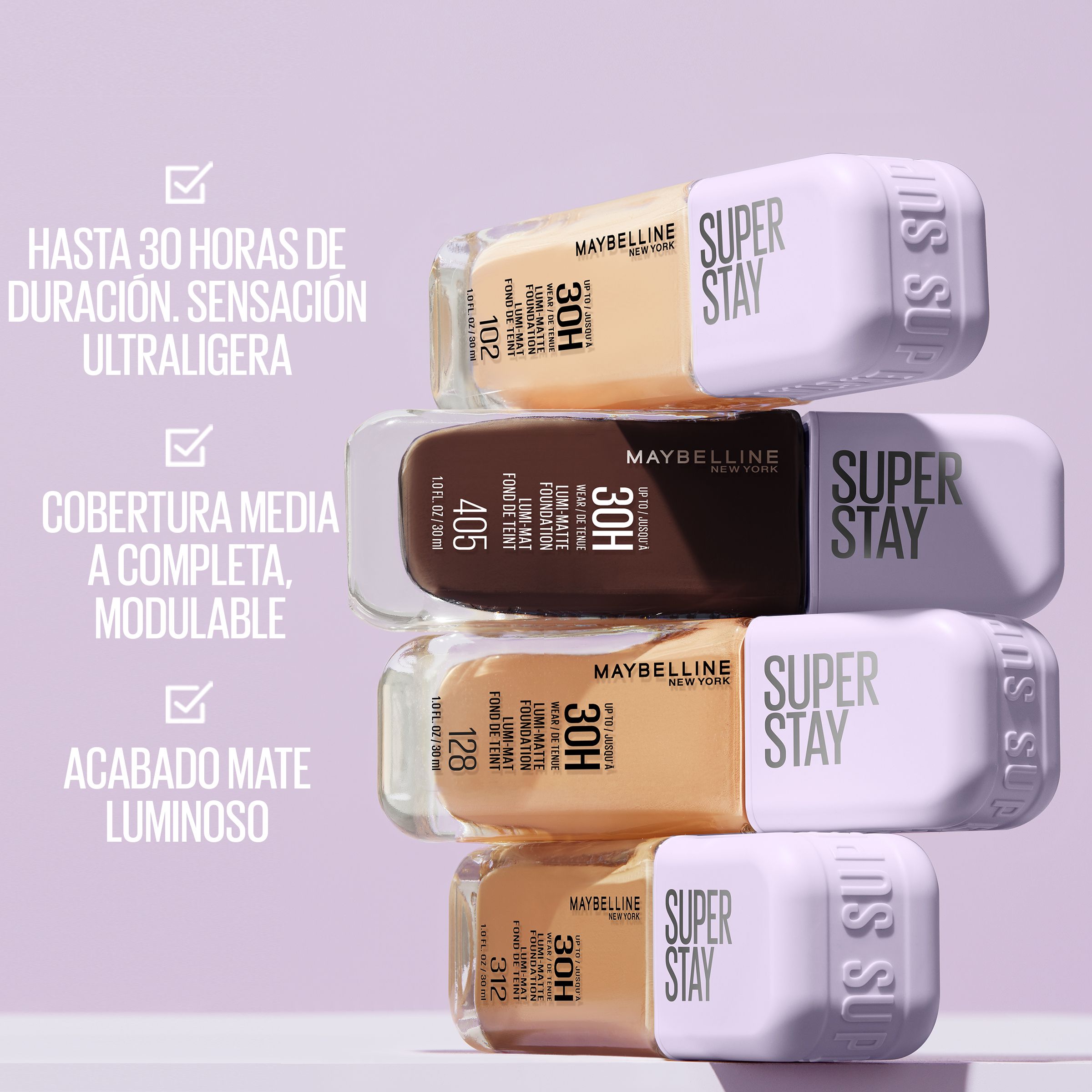 „Superstay Lumi Mate Foundation 30H“ makiažo bazė Makiažo pagrindai