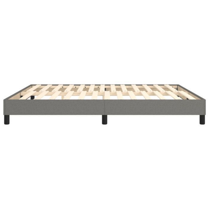 vidaXL Bedframe, Gestoffeerd Bed met Poten, Tweepersoonsbed met Lattenbodem, Bed voor Volwassenen, Modern, Donkergrijs 3120525