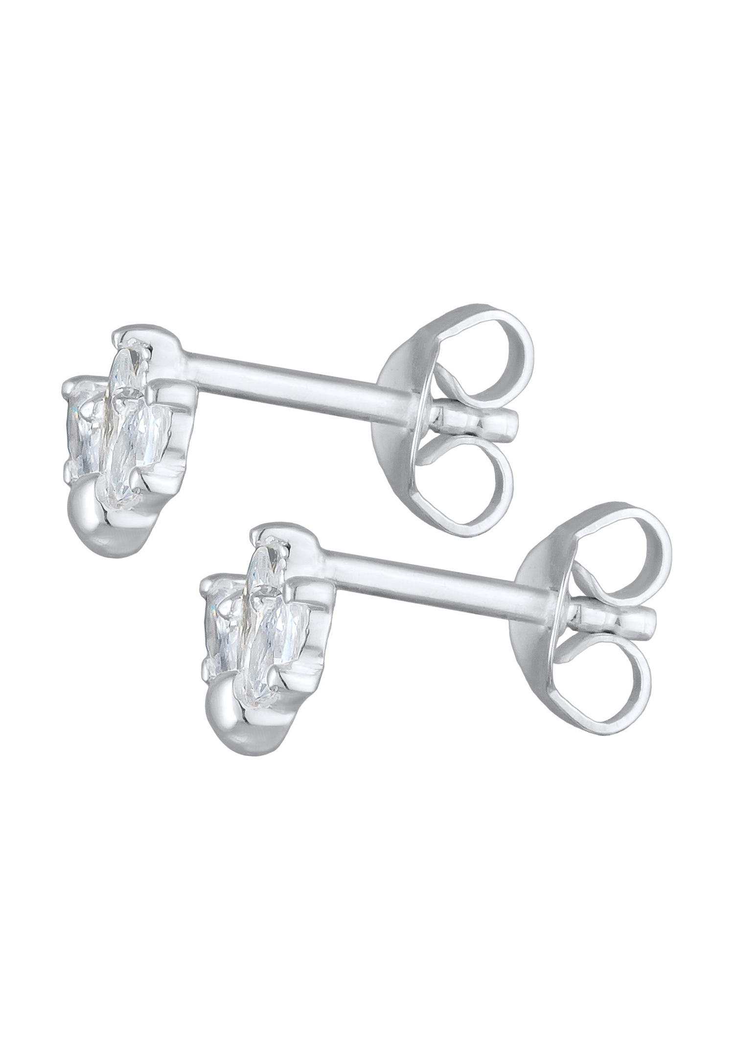 Elli Femmes Clous d'oreilles motif couronne avec Zirconium en Argent Sterling 925