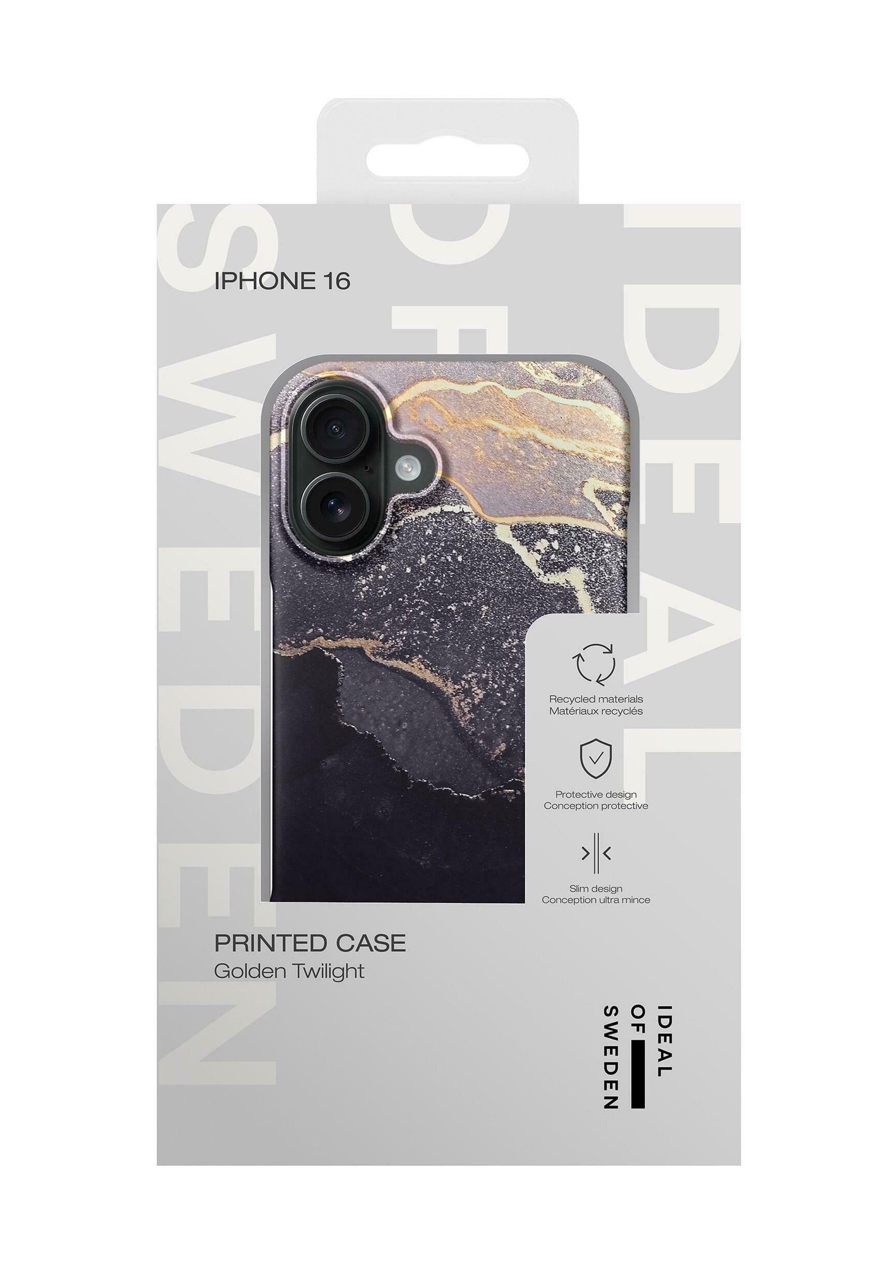Coque de téléphone iDeal of Sweden imprimée pour iPhone 16 - noire