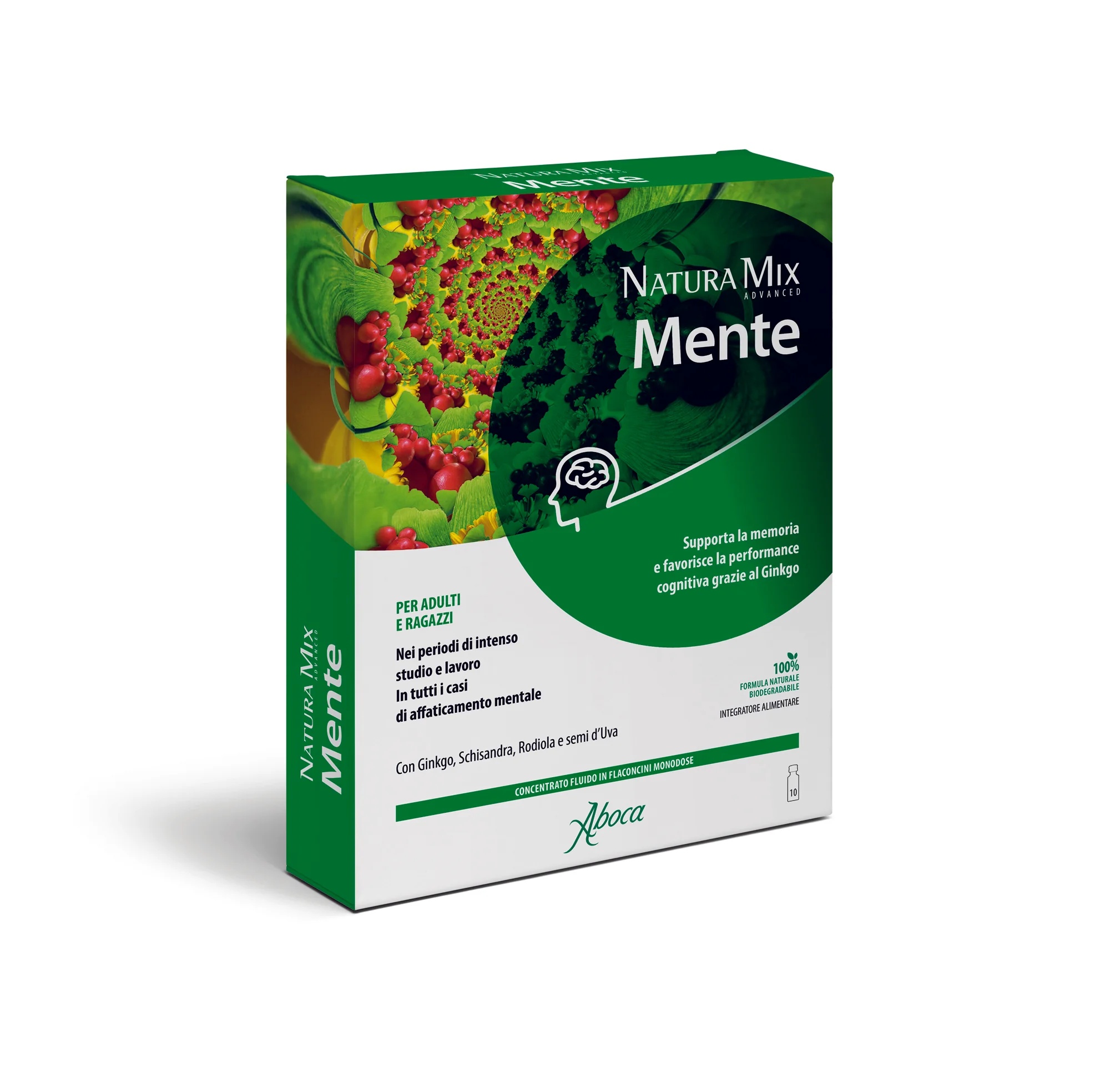 ABOCA NATURA MIX Natura Mix Advanced Aboca Mente 10 flesjes 150 g Geest en stress