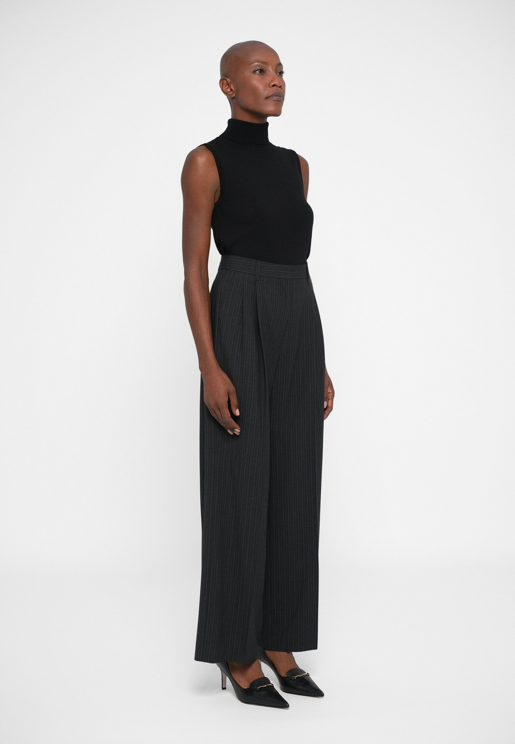 Filippa K DARCEY PINSTRIPE BROEK - Broek - antraciet