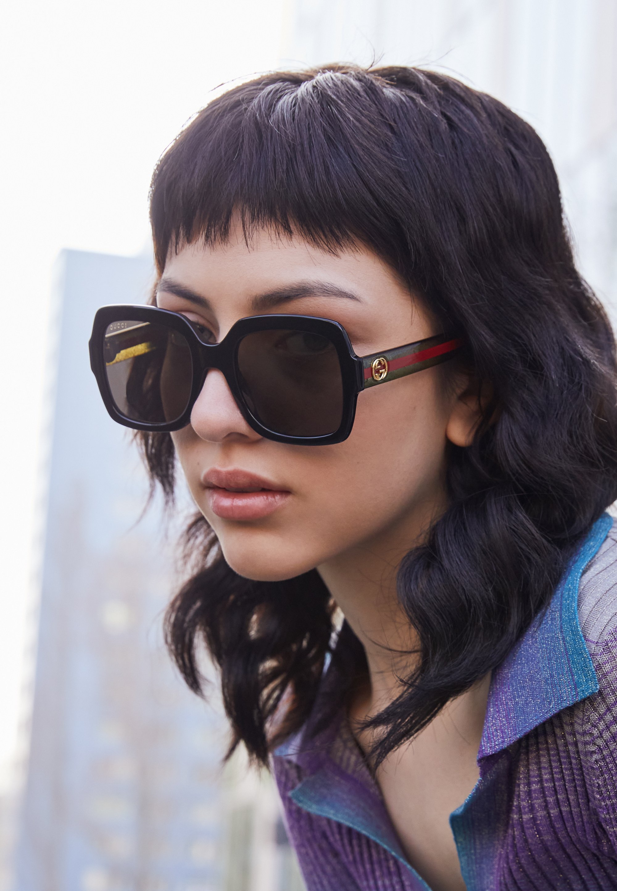 Lunettes de soleil Gucci - noir/vert/marron