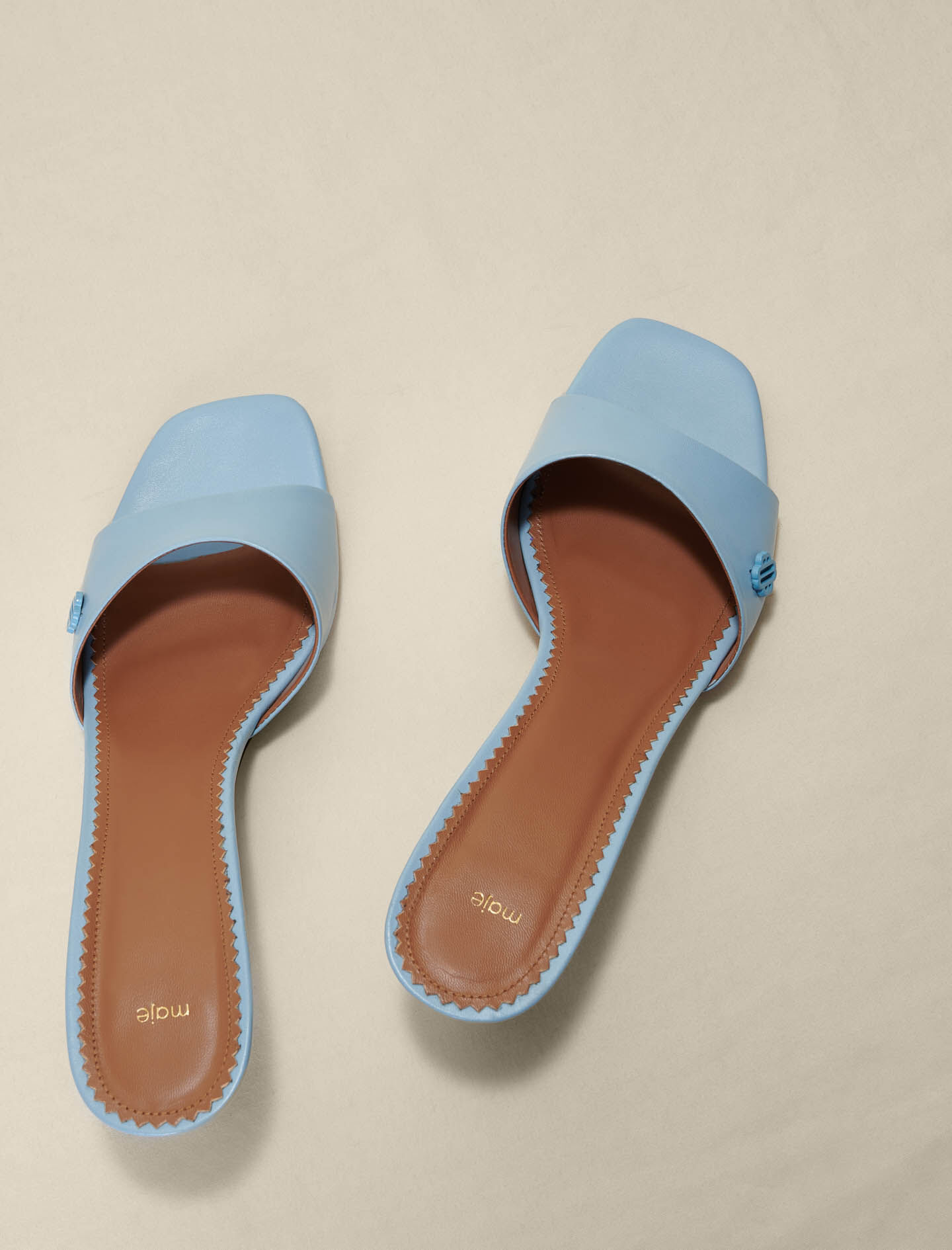 Nahkaiset muulit - Vaaleansiniset