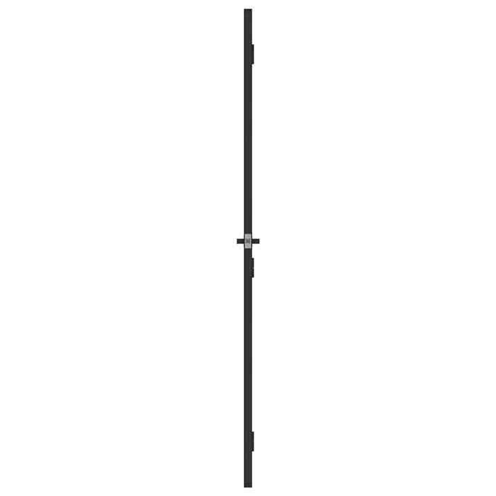 Interior Door - Slim Black Entrance Doors 93x201.5 cm Tempered Glass Aluminum 957101