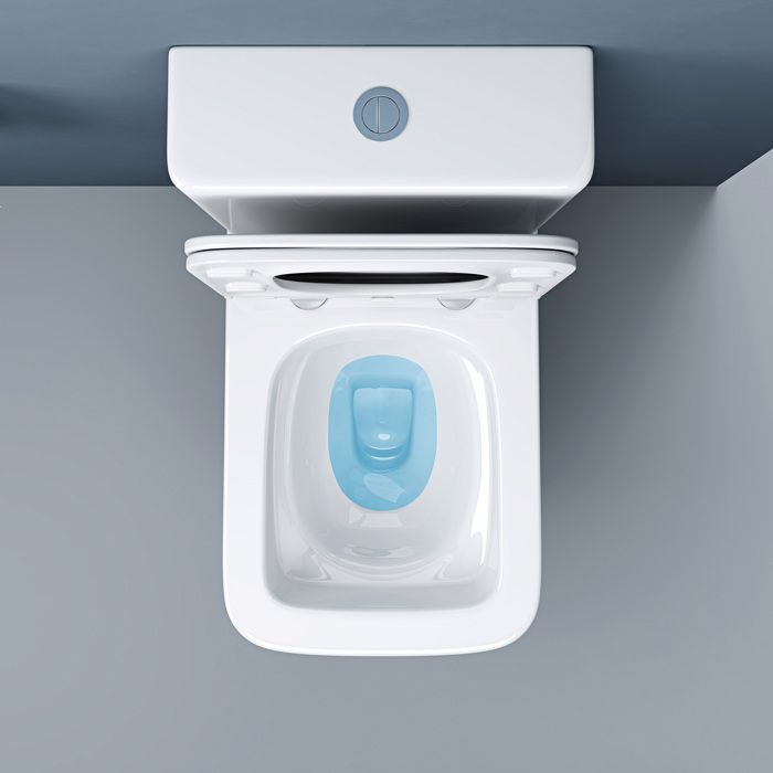 Sogood WC floor-standing ceramic toilet, white, with cistern and soft-close seat, Stand112T