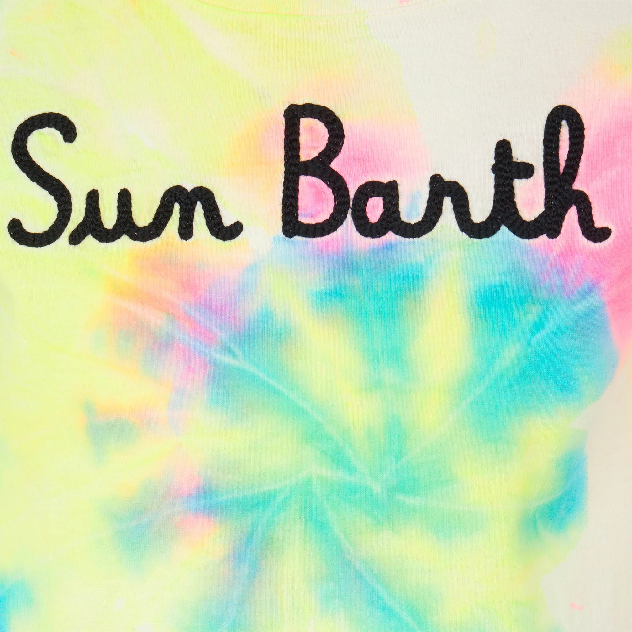 Sun Barth tie-dye print en borduurwerk kindershirt