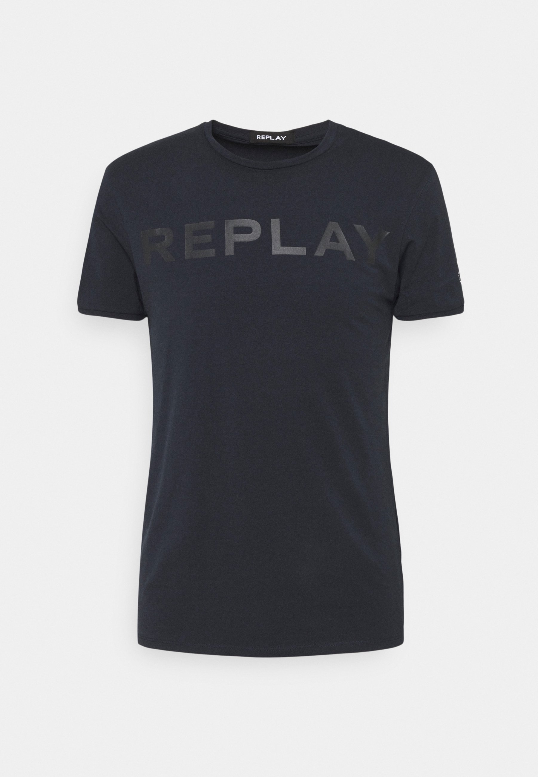 Replay Print T-shirt - donkerblauw