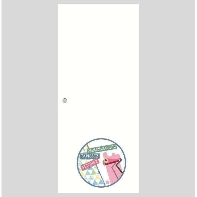OPTIMUM - Kit para puerta corredera + riel + embellecedor listo para pintar - 204 x 83 x 4 cm (alto x ancho x profundidad) - Blanco