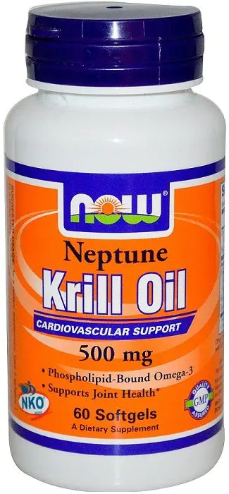 Now Foods Neptune Krill Oil 500 mg, Olej z kryla z kwasami omega-3, Kapsułki
