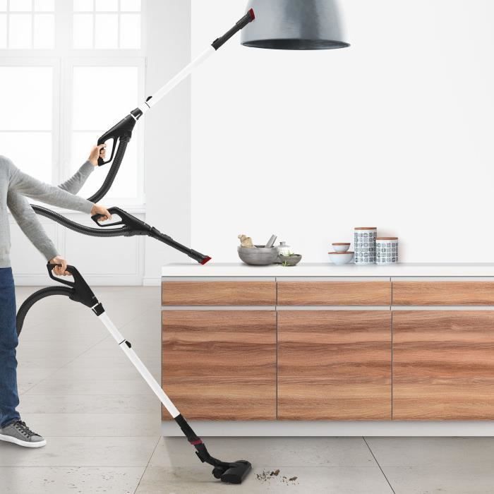 BOSCH BGB6SIL1 - aspirateur avec sac - Série 6 ProSilence - blanc - variateur de puiss à la poignée - 66 dB - ULPA - 12m - 4,5L sac