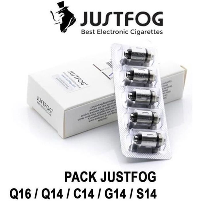 Pack de 5 Q16 Résistances 1.6ohms Justfog Cigarette électronique