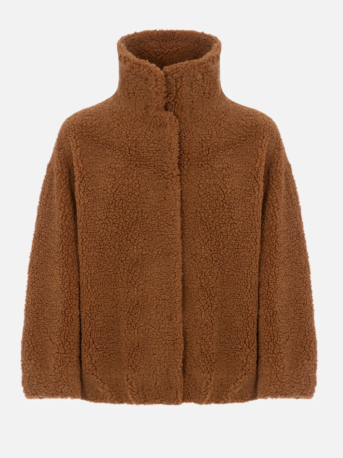 Blouson aviateur en peau de mouton pour femme Abel, avec col et imprimé cœur Saint