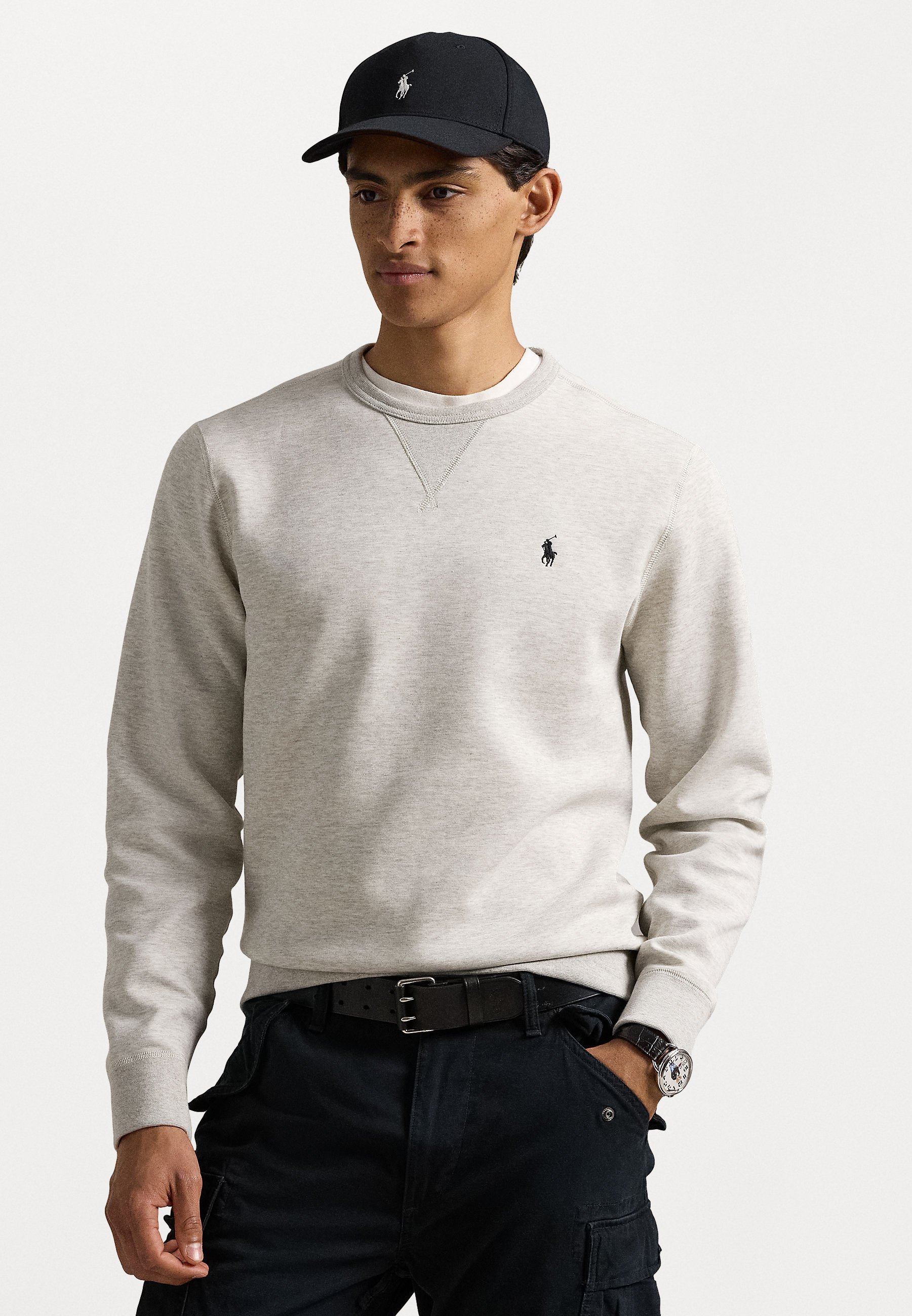 Felpa Polo Ralph Lauren - grigio chiaro mélange/nero