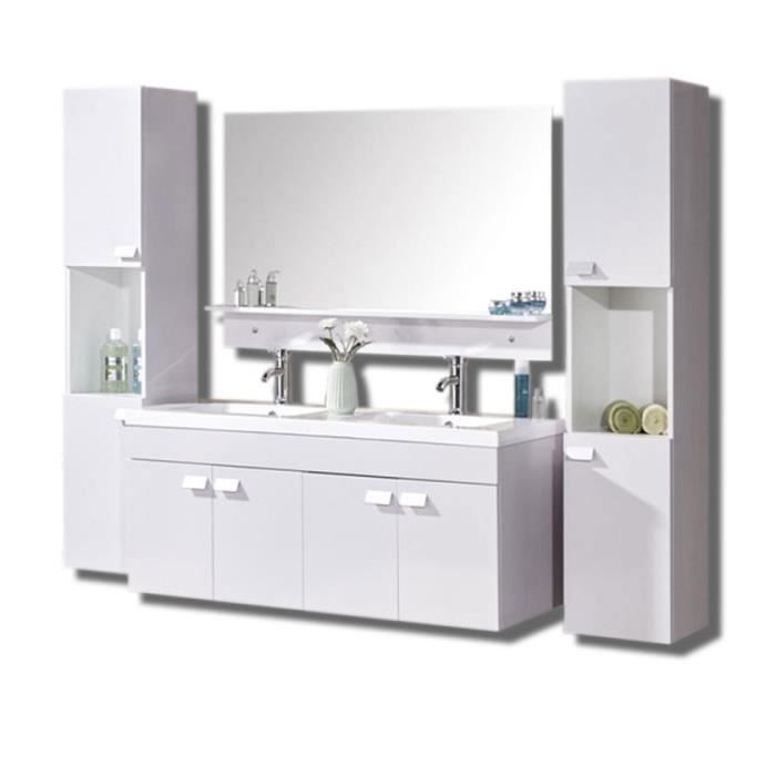 Mueble de baño Bernice - 120 cm - MDF - Lavabo doble - Diseño moderno