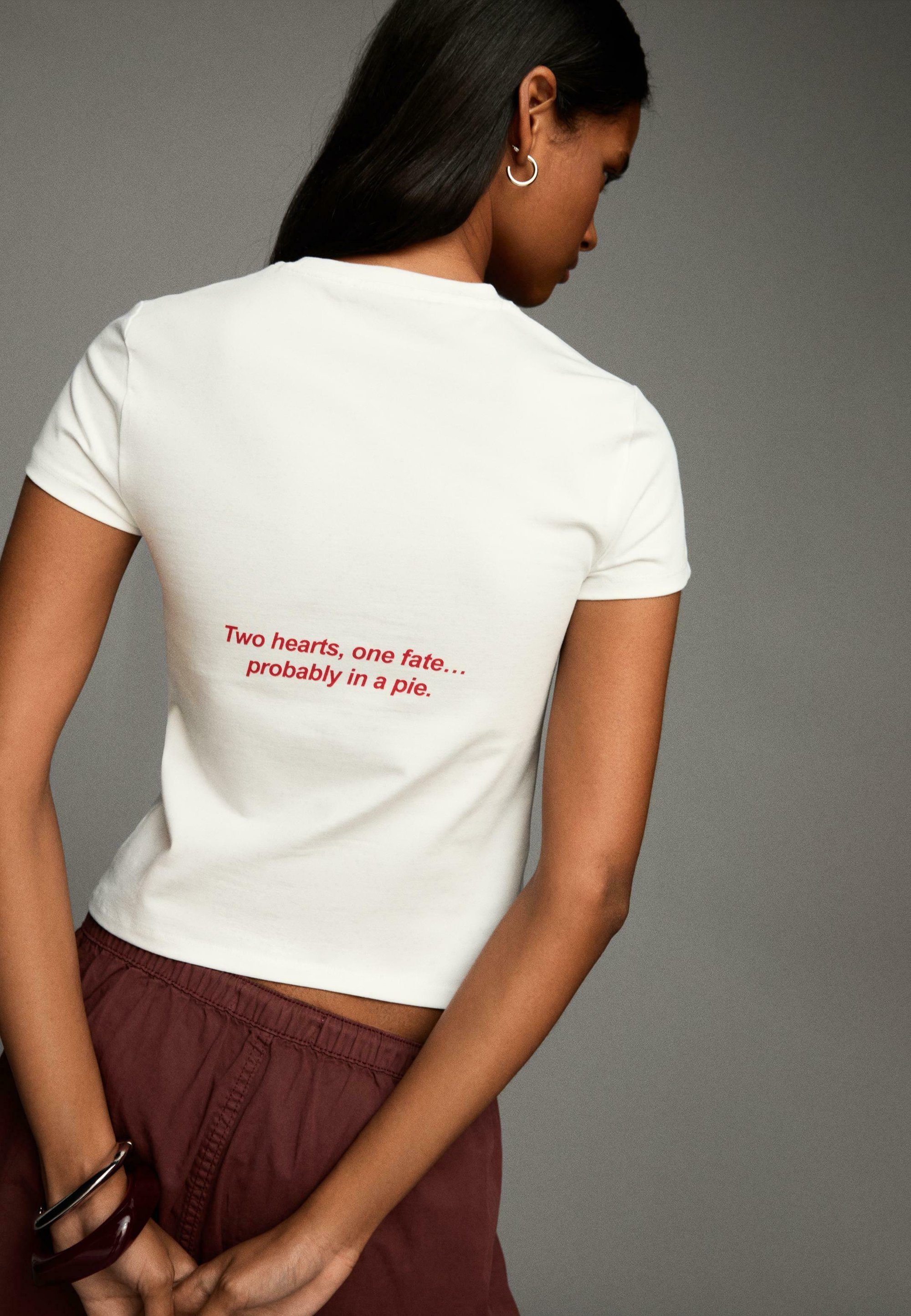 Bershka T-shirt met print - wit